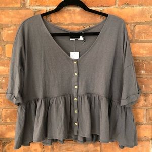 Urban Outfitters Cropped Peplum Top
